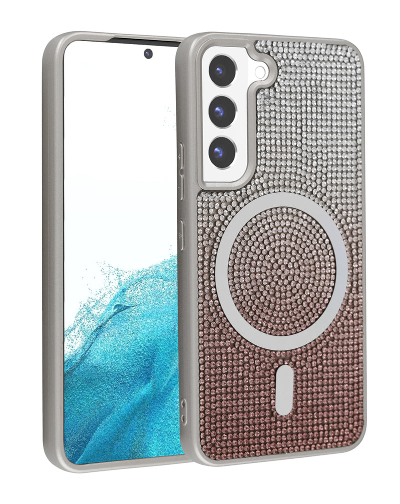 Protege tu Galaxy S23 Plus con estilo con esta Crystal Case con carga inalámbrica en color plata en Guatemala.