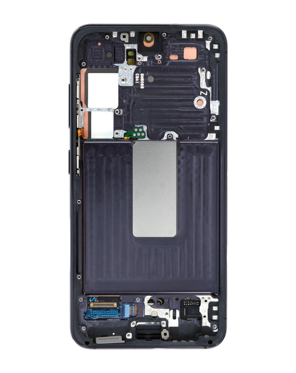 Reparación de pantalla OLED con marco para Galaxy S23 en Guatemala, disponible en Phantom Black.