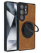 Funda de cuero con carga inalámbrica y soporte para Samsung Galaxy S23 Ultra en Guatemala.