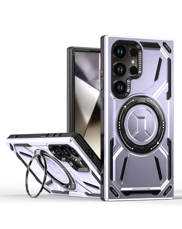 Encuentra la funda completa resistente a golpes con soporte de anillo incorporado para Galaxy S23 Ultra en Guatemala, ideal para proteger tu teléfono en talleres de reparaciones.