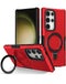 Protege tu Samsung Galaxy S23 Ultra con la mejor funda antishock en Guatemala, disponible en color rojo con soporte de anillo.