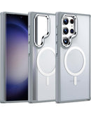 Funda Samsung Galaxy S23 Ultra slim non-slip translucent matte con carga inalambrica GRAY