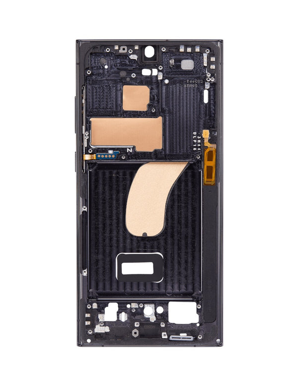 Encuentra el chasis medio service pack para Samsung Galaxy S23 Ultra en Guatemala, ideal para reparaciones y cambios de carcasa de teléfonos al por mayor.