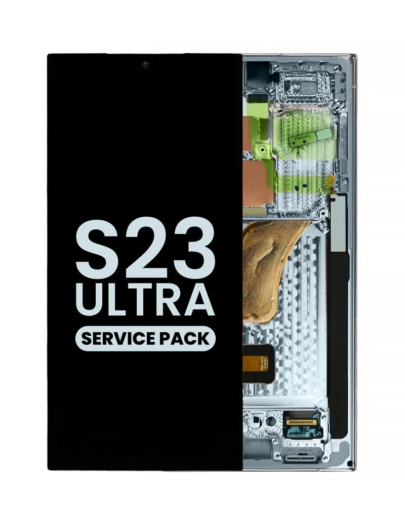 Reparación de pantalla original con marco Samsung Galaxy S23 Ultra Sky Blue en Guatemala.