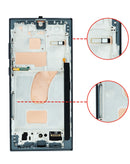 Reparación de pantalla incell con marco para Samsung Galaxy S23 Ultra en Guatemala.
