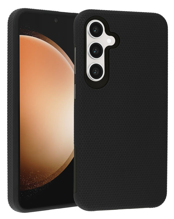 Encuentra la funda protectora de doble capa con absorción de impactos para Galaxy S24FE en Guatemala, ideal para mayoristas y tiendas de accesorios.
