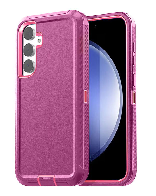 Encuentra la mejor funda heavy duty color rosa para tu Samsung Galaxy S24 FE en Guatemala.
