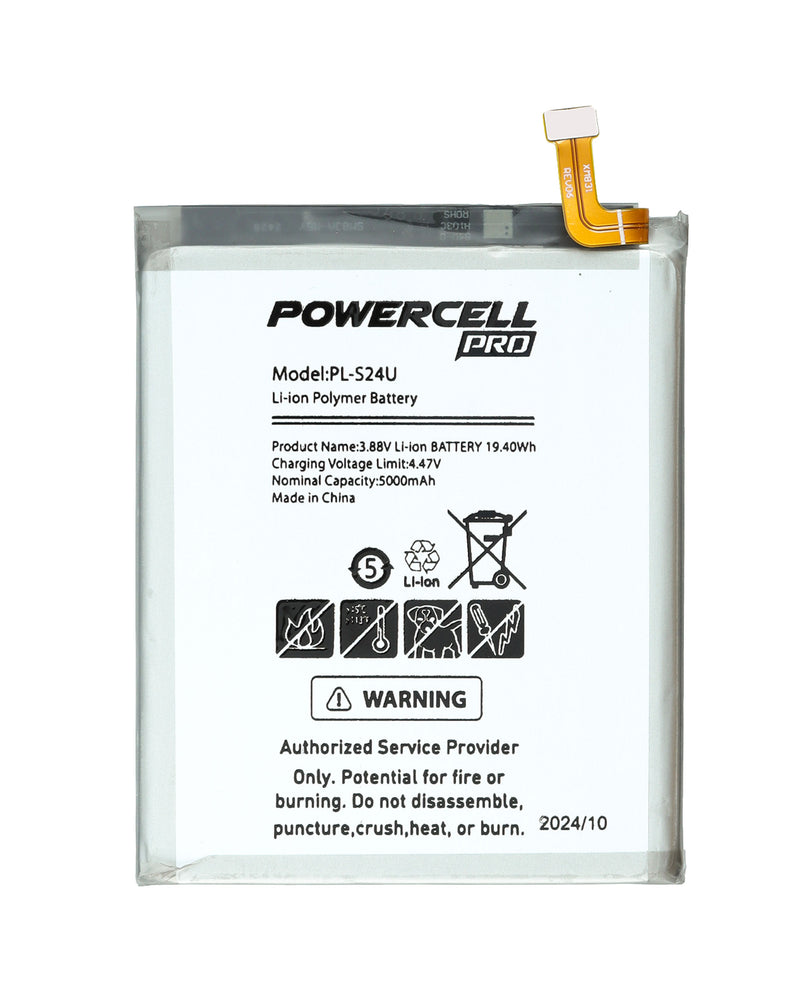 Encuentra la mejor batería Powercell Pro para tu Galaxy S24 Ultra en Guatemala, con 5000 mAh y componentes originales.