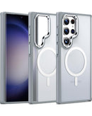 Compra la Funda delgada antideslizante mate translúcida con carga inalámbrica para Galaxy S24 Ultra (GRAY) en Guatemala.