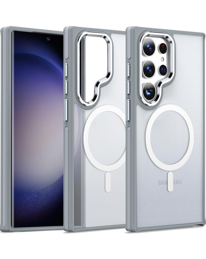 Compra la Funda delgada antideslizante mate translúcida con carga inalámbrica para Galaxy S24 Ultra (GRAY) en Guatemala.