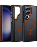 Encuentra el mejor estuche Samsung Galaxy S24 Ultra slim antideslizante en Guatemala con carga inalámbrica en color naranja en SlowBack, tu destino para accesorios de calidad y reparaciones.