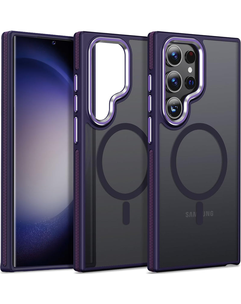 Funda Samsung Galaxy S23 Ultra slim antideslizante transluzida mate con carga inalambrica - PURPLE