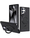 Encuentra el mejor case de carga inalámbrica para Galaxy S24 Ultra en Guatemala con soporte de anillo en color negro.