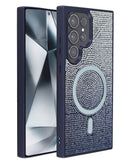 Encuentra la mejor funda de carga inalámbrica con bling diamond crystal en color azul para tu Galaxy S24 Ultra en Guatemala.