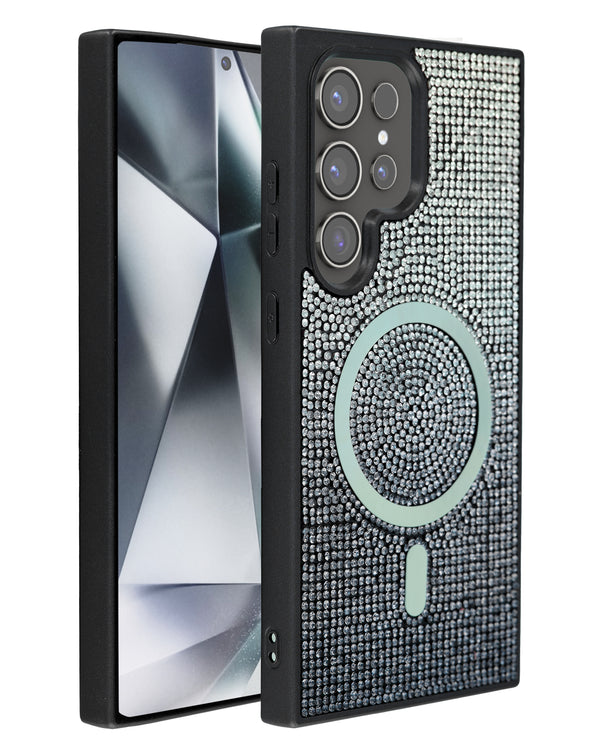 Compra la funda bling con diamantes y carga inalámbrica para Samsung Galaxy S24 Ultra en Guatemala.
