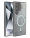 Tapa trasera con carga inalámbrica Bling Diamond Crystal Silver para Galaxy S24 Ultra en Guatemala.