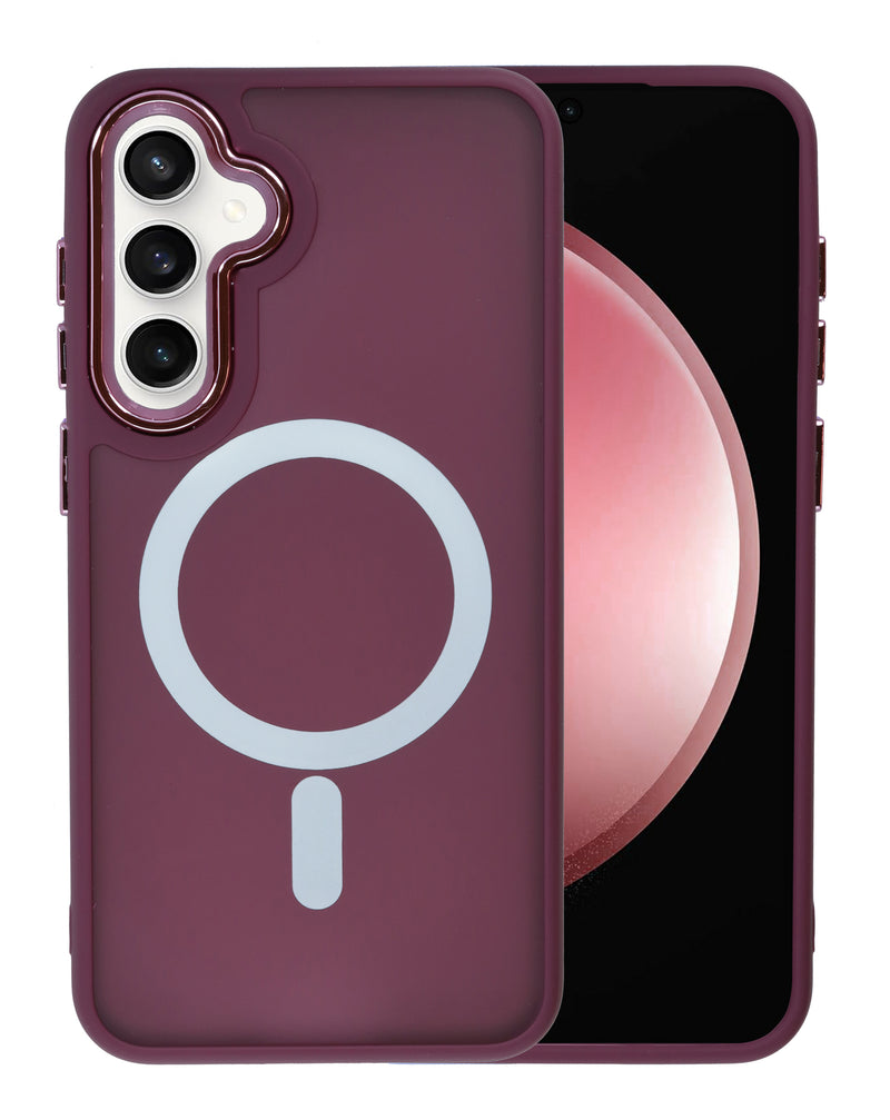 Encuentra en Guatemala el mejor case de carga inalámbrica magnético para Galaxy S24 y S25 de la marca CHERRY en SlowBack.