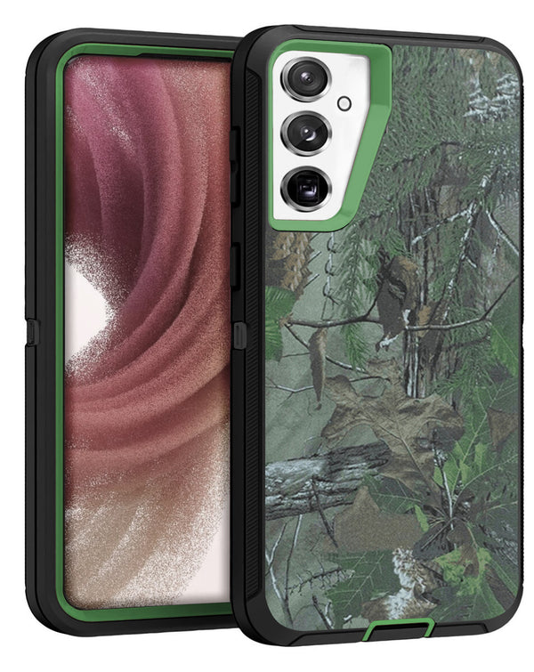 Encuentra la mejor funda pesada en color Camo Green para tu Galaxy S24/S25 en Guatemala.