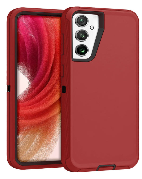 Encuentra la mejor funda heavy duty roja y negra para Galaxy S24 / S25 en Guatemala con SlowBack.