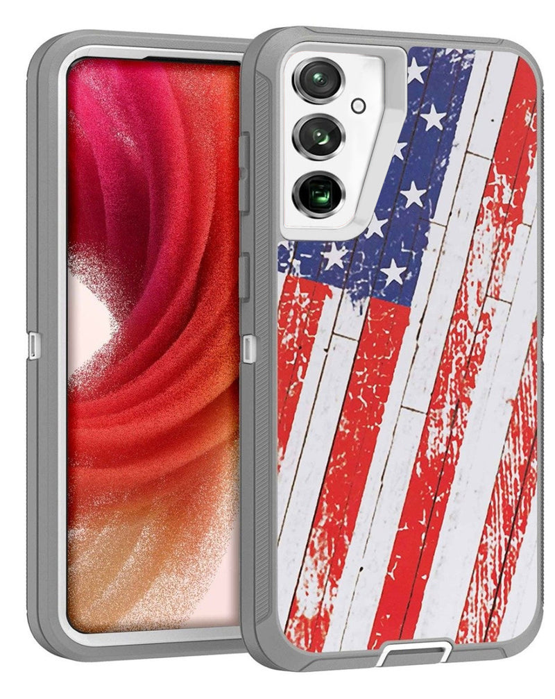 Encuentra la mejor funda heavy duty con diseño de bandera de Estados Unidos para Samsung Galaxy S24/S25 en Guatemala.