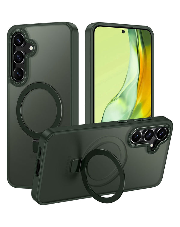 Encuentra tu Case de carga inalámbrica Carbon con soporte anillo para Galaxy S25 en Guatemala al mejor precio.