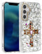 Protege tu Galaxy S25 con un estuche de silicona rígido Crystal Flower de alta calidad en Guatemala.