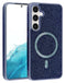 Encuentra la funda de carga inalámbrica bling cristal diamante azul para Galaxy S25 en Guatemala, en mayoristas de accesorios para celulares.