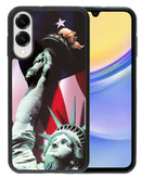 Compra tapa trasera de placa de aluminio impresa con diseño Statue of Liberty para Galaxy S25E en Guatemala.