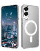 Funda transparente con carga inalámbrica para Galaxy S25E, ideal para proteger tu celular Samsung en Guatemala.