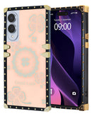 Funda acrílica cuadrada con espejo lujosa para Samsung Galaxy S25E en Guatemala.