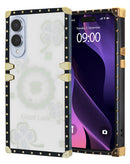 Encuentra la funda cuadrada de acrílico con espejo brillante de lujo para Galaxy S25E en Guatemala, ideal para proteger tu dispositivo con estilo.