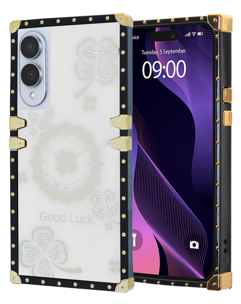 Encuentra la funda cuadrada de acrílico con espejo brillante de lujo para Galaxy S25E en Guatemala, ideal para proteger tu dispositivo con estilo.