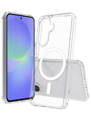 Funda transparente con carga inalámbrica para Galaxy S25 FE en Guatemala, disponible en mayoristas de accesorios telefónicos y reparaciones de Samsung.