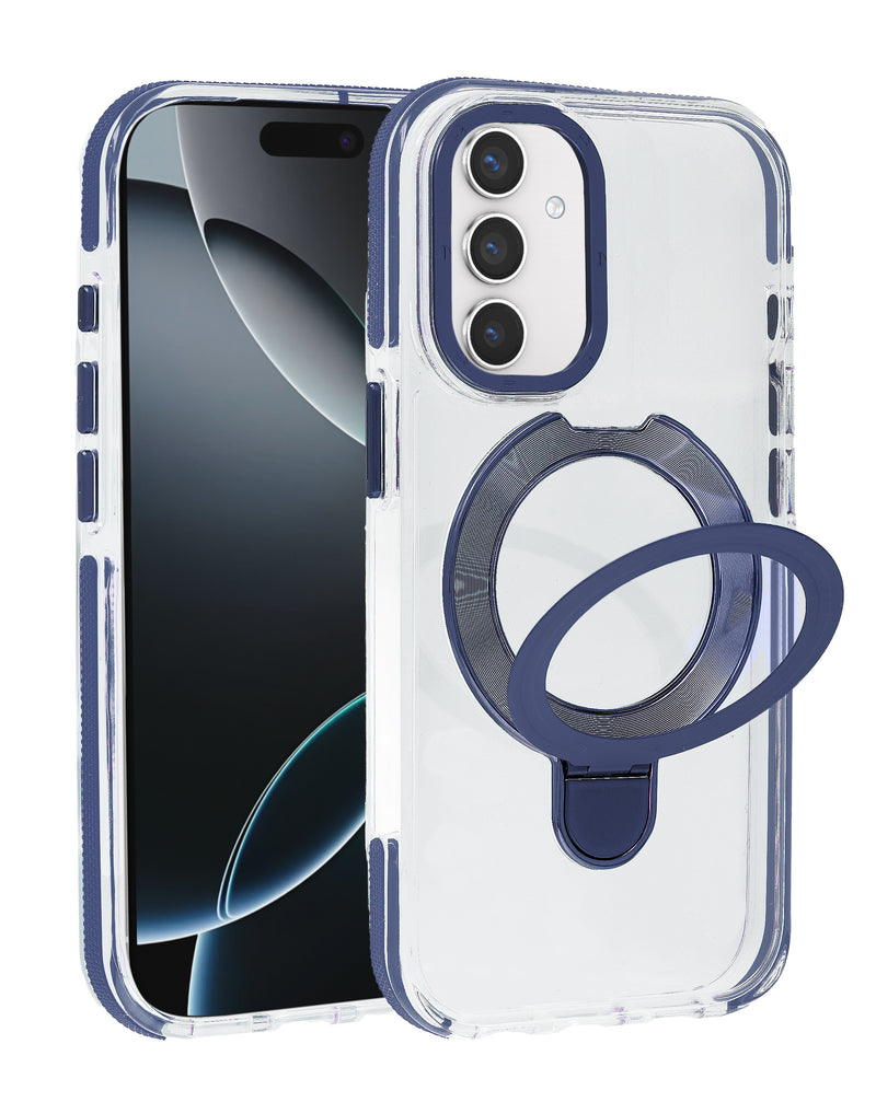 Soporte magnetico circular con estuche MagSafe Galaxy S25FE (BLUE)