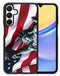 Estuche de placa de aluminio estampado estilo Statue of Liberty para Samsung Galaxy S25 Plus en Guatemala.