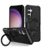Funda rígida negra antichoque con portador de anillo para Samsung Galaxy S25 Plus en Guatemala, ideal para proteger tu celular de golpes y caídas.