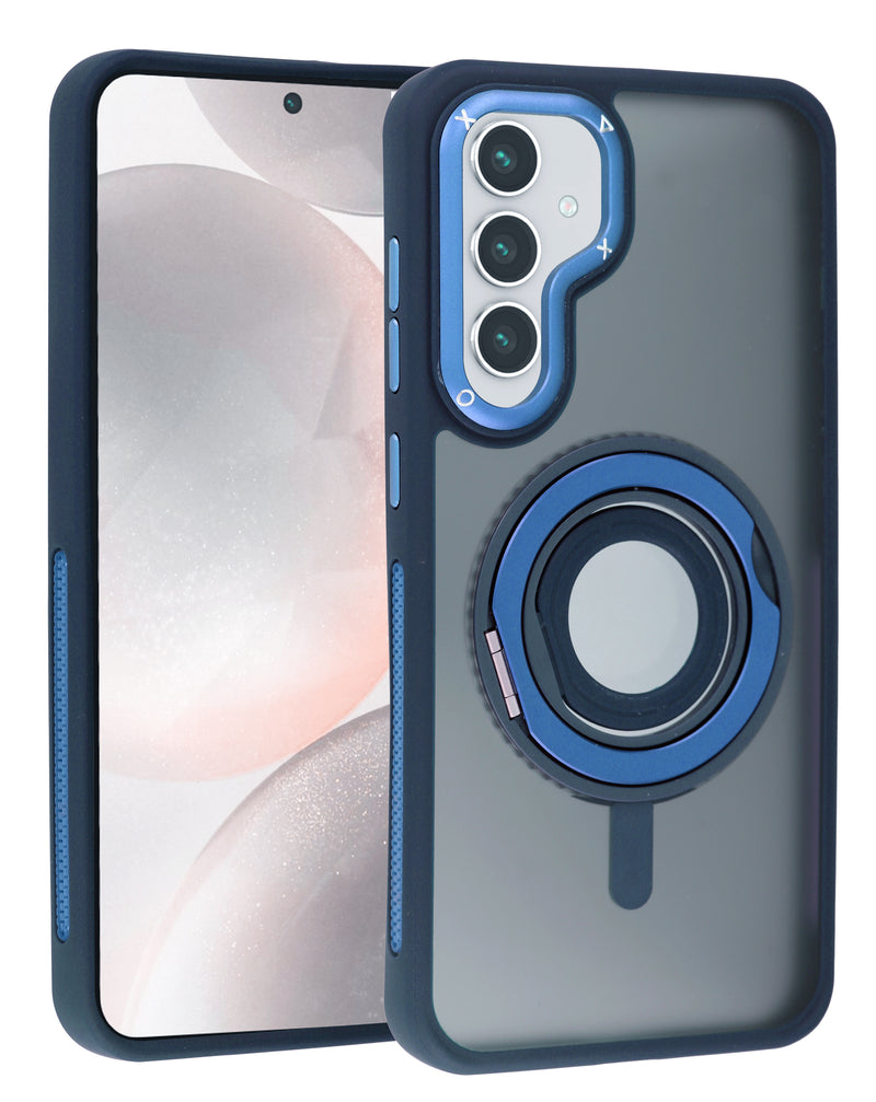 Compra fundas transparentes Skin Feel con soporte de anillo de silicona en Guatemala para Galaxy S24 Plus y S25 Plus al mejor precio en tiendas de accesorios para celulares.