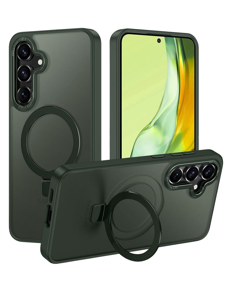 Compra el case de carga inalámbrica Carbon con soporte de anillo para Galaxy S25 Plus en Guatemala, en SlowBack distribuidor mayorista de accesorios Samsung.