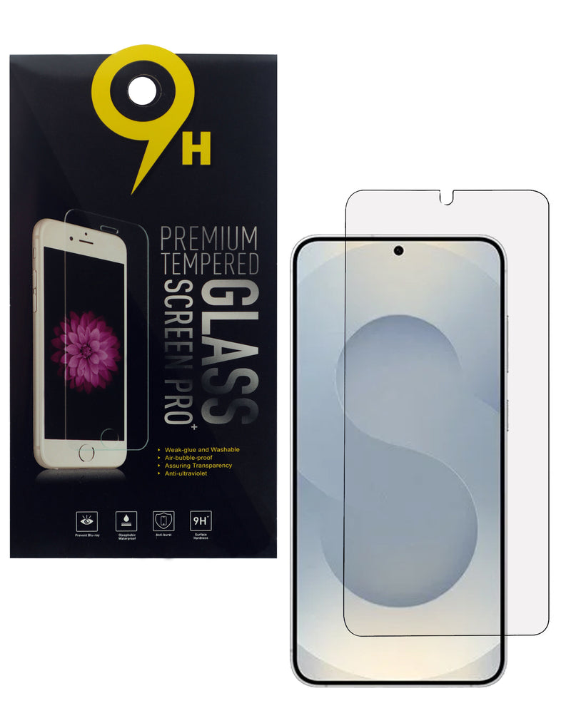 Protector de pantalla de vidrio templado claro para Samsung Galaxy S24 Plus/S25 Plus en pack de 10, ideal para mayoristas en Guatemala.