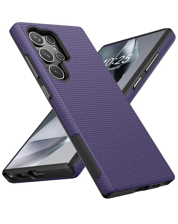 Encuentra la mejor funda protectora de doble capa para tu Galaxy S25 Ultra en Guatemala, disponible en color morado.