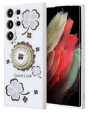 Encuentra la lujosa funda blanca Diamond Shiny para Samsung Galaxy S25 Ultra en Guatemala, ideal para proteger tu teléfono con estilo.