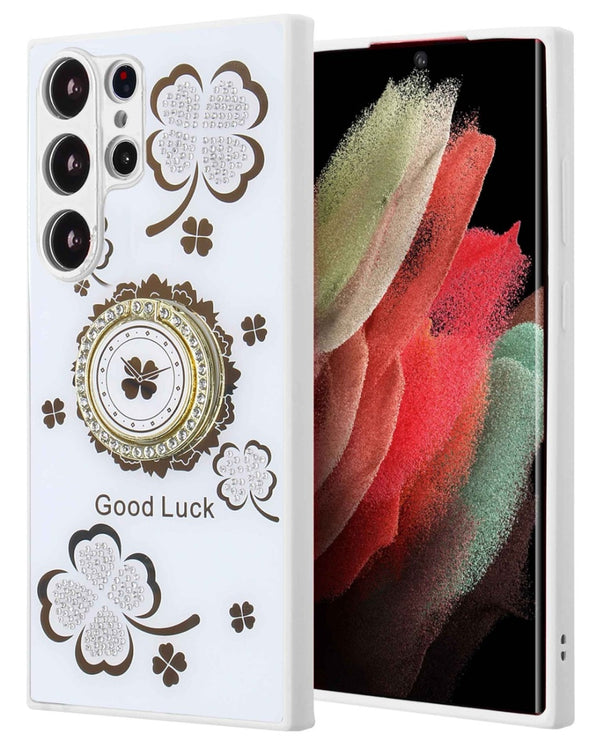 Encuentra la lujosa funda blanca Diamond Shiny para Samsung Galaxy S25 Ultra en Guatemala, ideal para proteger tu teléfono con estilo.