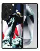 Encuentra el mejor case impreso de placa de aluminio con diseño de la Estatua de la Libertad para tu Samsung Galaxy S25 Ultra en Guatemala.