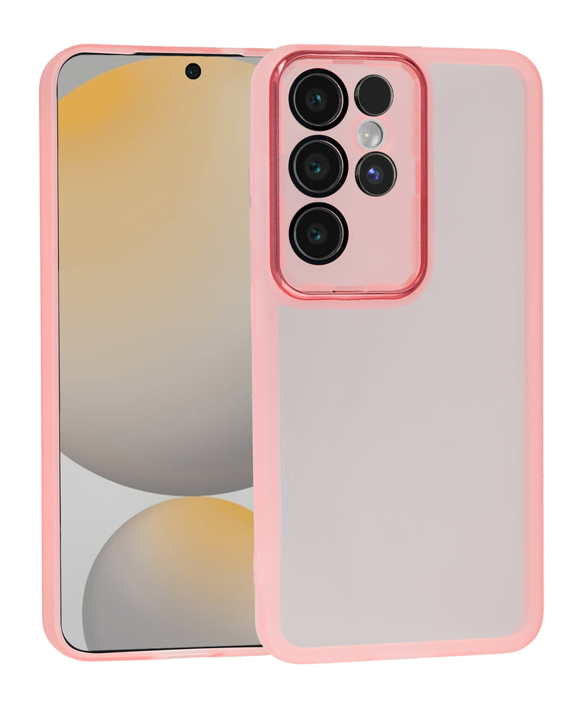 Encuentra la mejor funda de silicona suave transparente PINK para tu Samsung Galaxy 25 Ultra en Guatemala.