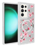 Encuentra la mejor funda transparente con diseño de flores y cargador inalámbrico para Galaxy S25 Ultra Style en Guatemala.