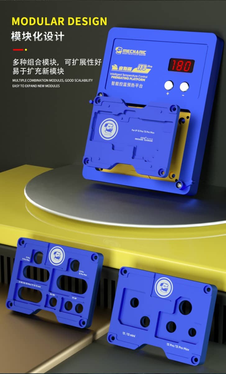 Encuentra el módulo de calentamiento Mechanic Aegis iT3 Pro para iPhone 13 en Guatemala, ideal para reparaciones en talleres especializados.