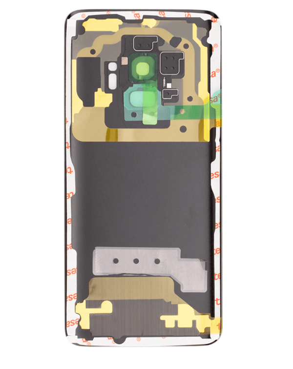 Encuentra tapas traseras con lente de cámara y adhesivo para Samsung Galaxy S9 en Guatemala, ideal para reparaciones en talleres y mayoristas.