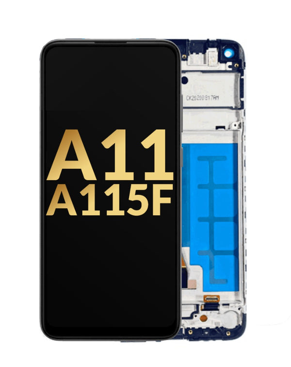 Reparación de pantalla con marco original para Samsung Galaxy A11 en Guatemala.