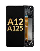 Reparación de pantalla original con marco para Samsung Galaxy A12 en Guatemala.