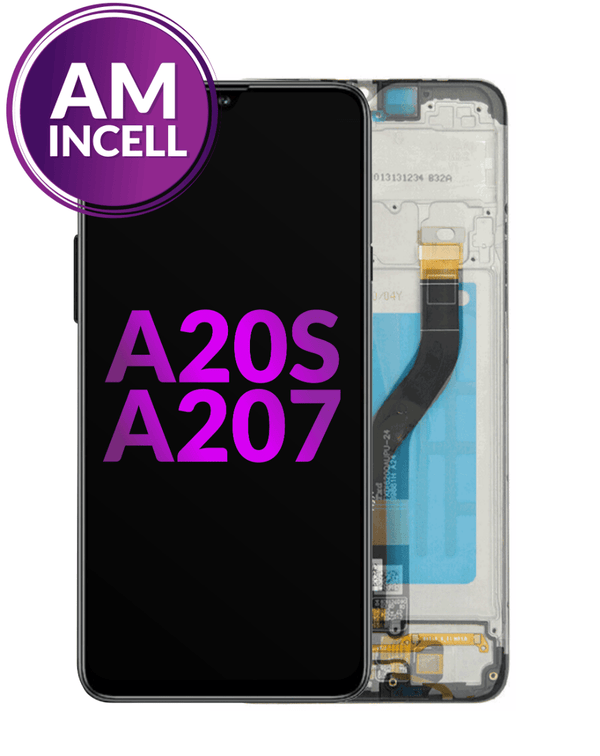Reparación de pantalla con marco para Galaxy A20s en Guatemala - Pantalla LCD de alta calidad con tecnología incell.